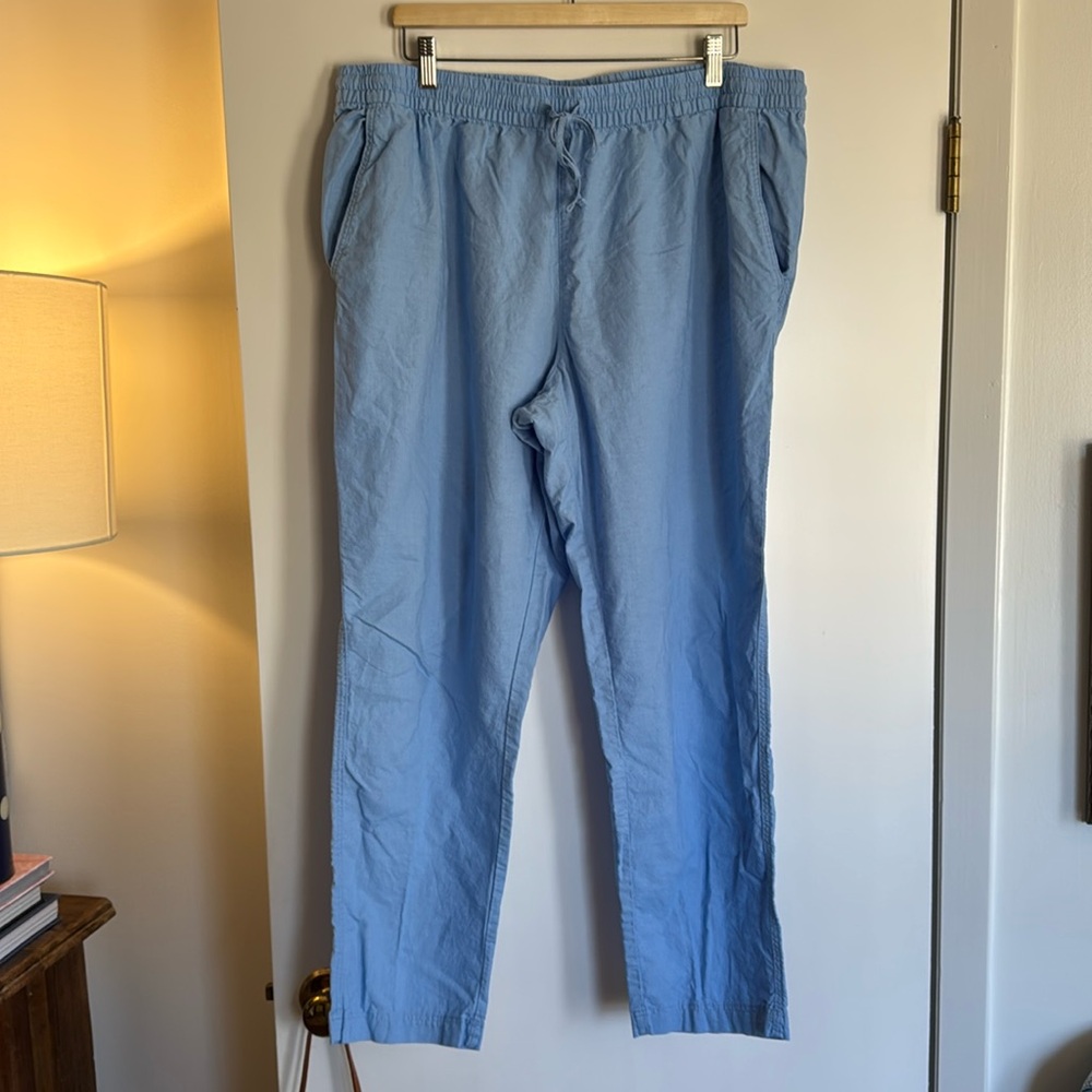 Blue linen H&M pants